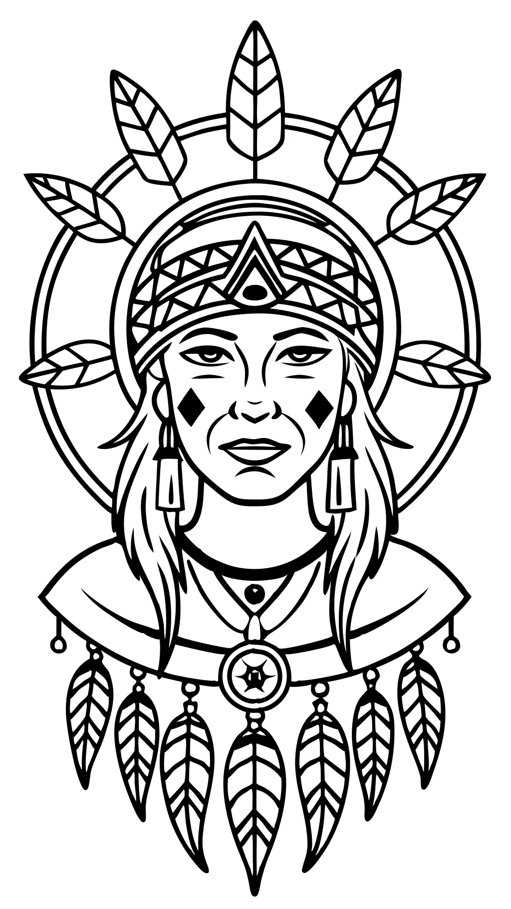 native american adult coloring pages